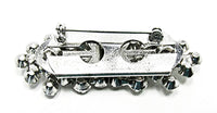 1930s Vintage Art Deco Geometric Clear Rhinestone Duette