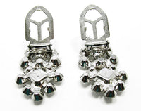 1930s Vintage Art Deco Geometric Clear Rhinestone Duette