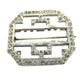 Vintage 1930s Art Deco Style Clear Rhinestone and Silver Pin