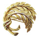 Vintage 1950s Signed Crown Trifari Designer Gold Leaf Pin
