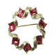 Dodds (West 30th St. Inc) Vintage 1960s Pink Rhinestone Ribbon Pin