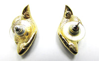 Vintage Swarovski 1970s Multicolor Rhinestone Pierced Earrings - Back - Thumbnail