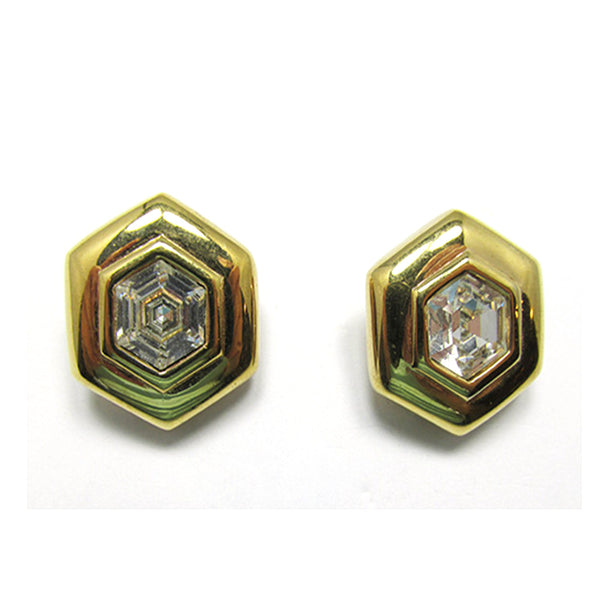 Swarovski Vintage 1970s Eye-Catching Contemporary Style Earrings - Front