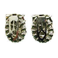 Magnificent Vintage 1930s Sparkling Clear Rhinestone Rhodium Duette - Back of dress clips - Thumbnail