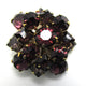 Charming Vintage 1950s Amethyst Rhinestone and Gold-Toned Pin