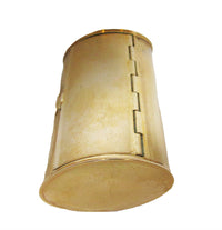 Vintage 1940s Unique Barrel-Shaped Gold Powder Compact - Side - Thumbnail