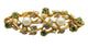 Vintage 1970s Clear and Green Rhinestone and Pearl Gold Pin