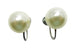Signed Vintage 1960s Classic Ivory-Colored Pearl and Sterling Earrings