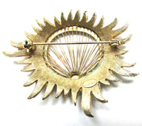 Signed Kramer Avant-Garde Vintage 1950s Mid-Century Gold Pin - Back - Thumbnail
