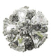 Desirable Vintage 1940s Clear Rhinestone and Silver Pot Metal Pin