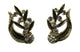Vintage Gold Floral Clip-On Earrings with Rhinestones|1960 Mid-Century