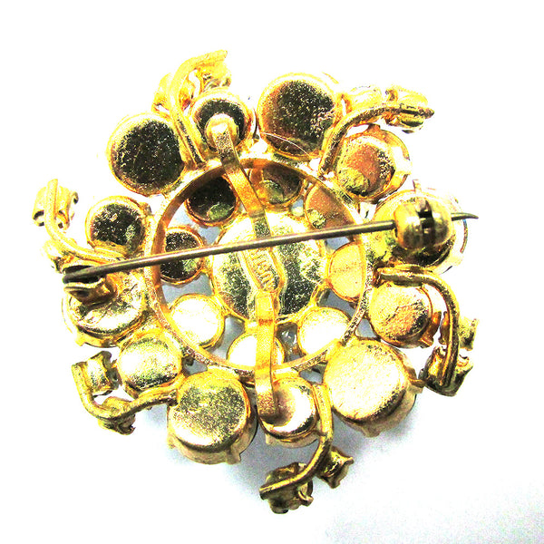 Gorgeous vintage 1950s Austria Sparkling Light Sapphire Diamante Pin - Back