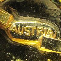 Gorgeous vintage 1950s Austria Sparkling Light Sapphire Diamante Pin - Signature - Thumbnail
