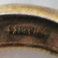 Vintage 1950s Sterling Vermeil and Clear Rhinestone Horse-Shoe Shaped Pin - Mark - Thumbnail
