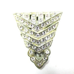 Lovely Signed WMCA 1930s Vintage Diamante Versatile Dress Clip - Front