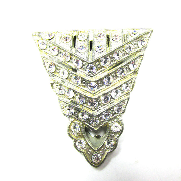 Lovely Signed WMCA 1930s Vintage Diamante Versatile Dress Clip - Front