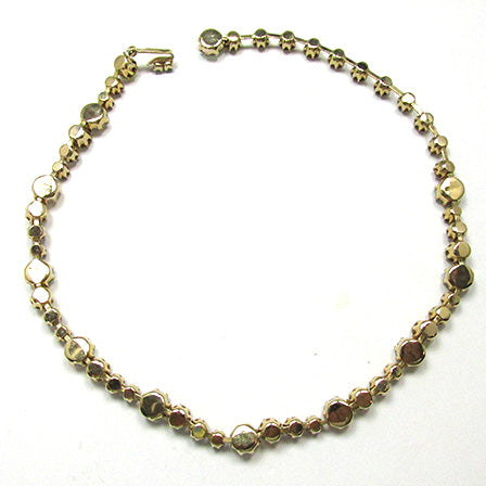 Rare Signed Fenichel Vintage 1950s Aurora Borealis Rhinestone Necklace - Back