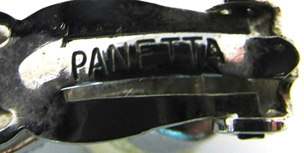 Panetta Vintage 1950s Pearl and Rhinestone Clip-Back Earrings - Signature