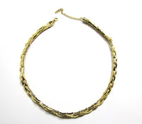 Napier Vintage 1980s Retro Contemporary Style Gold Link Necklace - Front - Thumbnail