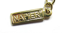 Napier Vintage 1980s Retro Contemporary Style Gold Link Necklace  Signature - Thumbnail