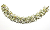 Judy Lee 1950s Vintage Rhinestone and Pearl Bracelet and Earrings - Bracelet Front - Thumbnail