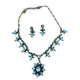 Vintage 1970s Contemporary Style Rhinestone Necklace and Earrings Set