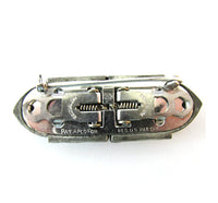Marked 1930s Vintage Impeccable Art Deco Style Diamante Duette - Duette Back - Thumbnail