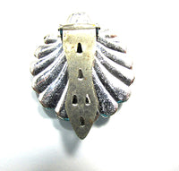Vintage 1930s Dainty Art Deco Clear Rhinestone Dress Clip - Back - Thumbnail