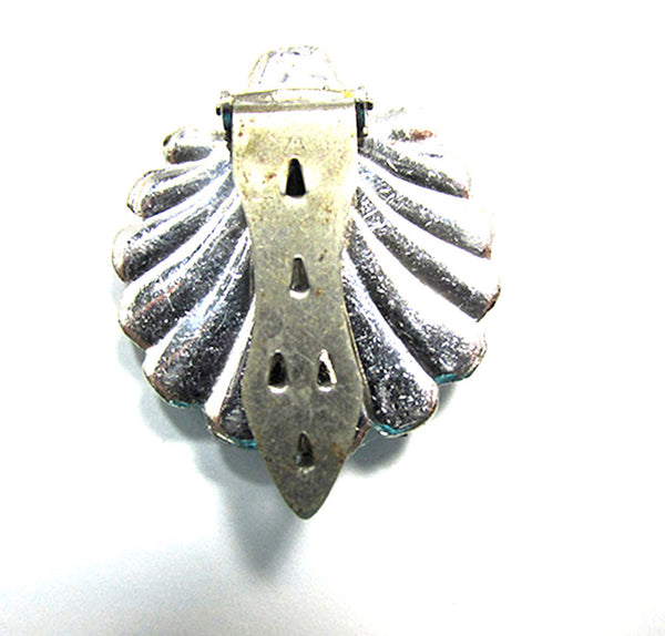 Vintage 1930s Dainty Art Deco Clear Rhinestone Dress Clip - Back