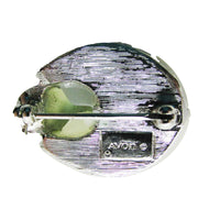 Signed Avon Vintage 1990s Contemporary Rhinestone Ladybug Pin - Back - Thumbnail