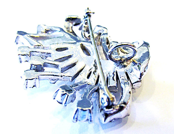Vintage 1950s Stunning Clear Rhinestone and Silver Pin/Pendant - Pendant Loop