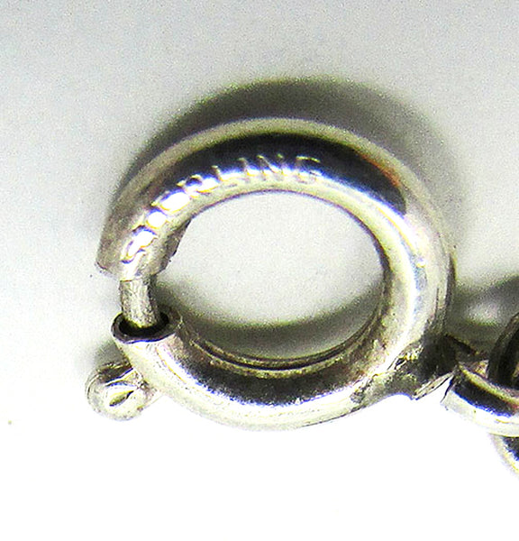 Vintage 1930s Cannetille Work Sterling Silver Floral Pendant - Chain Mark