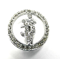 Vintage 1950s Ora Clear Rhinestone Masonic Shriners Pin - Front - Thumbnail