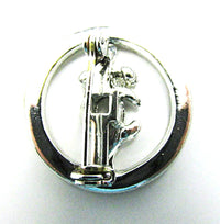 Vintage 1950s Ora Clear Rhinestone Masonic Shriners Pin - Back - Thumbnail