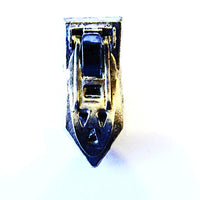 Vintage 1930s Dainty Art Deco Clear Rhinestone Dress Clip - Back - Thumbnail