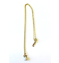 1980s Vintage Contemporary Style Opal Diamante and Gold-Filled Pendant - Front - Thumbnail