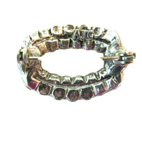 Signed AJC Vintage 1950s Designer Clear Rhinestone and Silver-Tone Pin