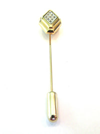 Vintage Avon Signed 1960s Mid-Century Diamante Hat or Stick Pin - Front - Thumbnail