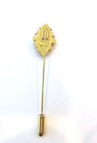 Vintage Avon Signed 1960s Cameo and Pearl Hat/Stick Pin - Back - Thumbnail