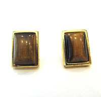 Joan Rivers Vintage 2000 Designer Cat’s Eye Geometric Earrings - Thumbnail