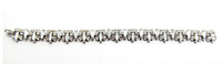 Signed Crown Trifari Vintage 1950s Clear Rhinestone Silver Bracelet - Front - Thumbnail