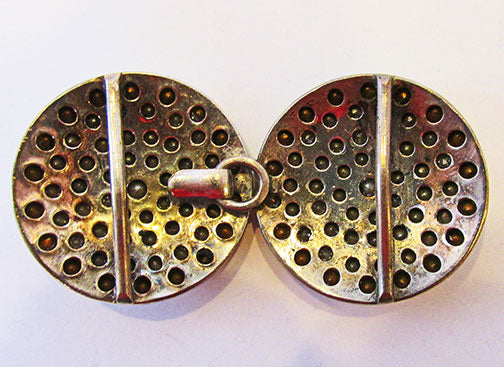Vintage Minimalist 1930s Brilliant Rhinestone Belt Buckle