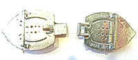 AMNCC Vintage Jewelry 1930s Art Deco Bakelite and Diamante Belt Buckle- Back - Thumbnail