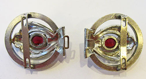 Coro Vintage Rare "R" Mark Art Deco Rhinestone Belt Buckle