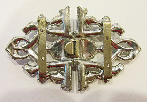 Vintage Retro 1930s Delightful Art Deco Rhinestone Belt Buckle