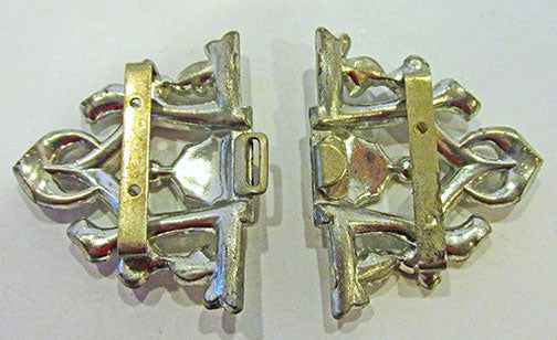 Vintage Retro 1930s Delightful Art Deco Rhinestone Belt Buckle