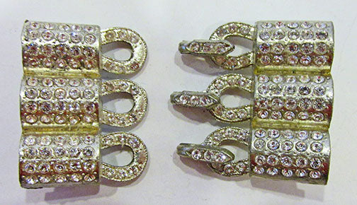 WMCA Vintage 1930s Brilliant Art Deco Rhinestone Belt Buckle