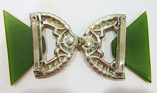 Vintage 1930s Extraordinary Art Deco Rhinestone and Bakelite Buckle