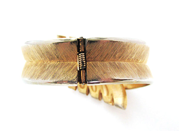 Crown Trifari Vintage Mid-Century Contemporary Style Cuff Bracelet - Back