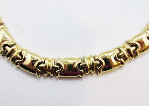 Monet Vintage Gorgeous Retro Minimalist Abstract Link Necklace